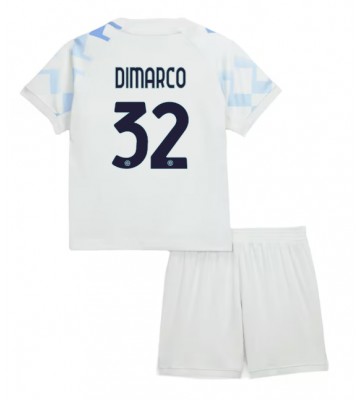 Inter Milan Federico Dimarco #32 Udebanetrøje Børn 2025-26 Kortærmet (+ Korte bukser)
